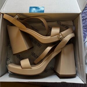 Dream Pairs Tan Block Heel Sandals
